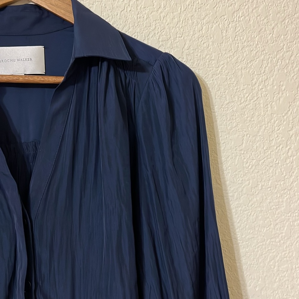Brochu Walker | Madsen Tiered Dress Navy Women’s S NEW - Picture 3 of 7